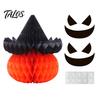 Halloween Theme Decor Honeycomb Ornament, Pumpkin Spider Hanging Paper Holiday Party Favors Decoration for Home Office Classroom Supplies Creative