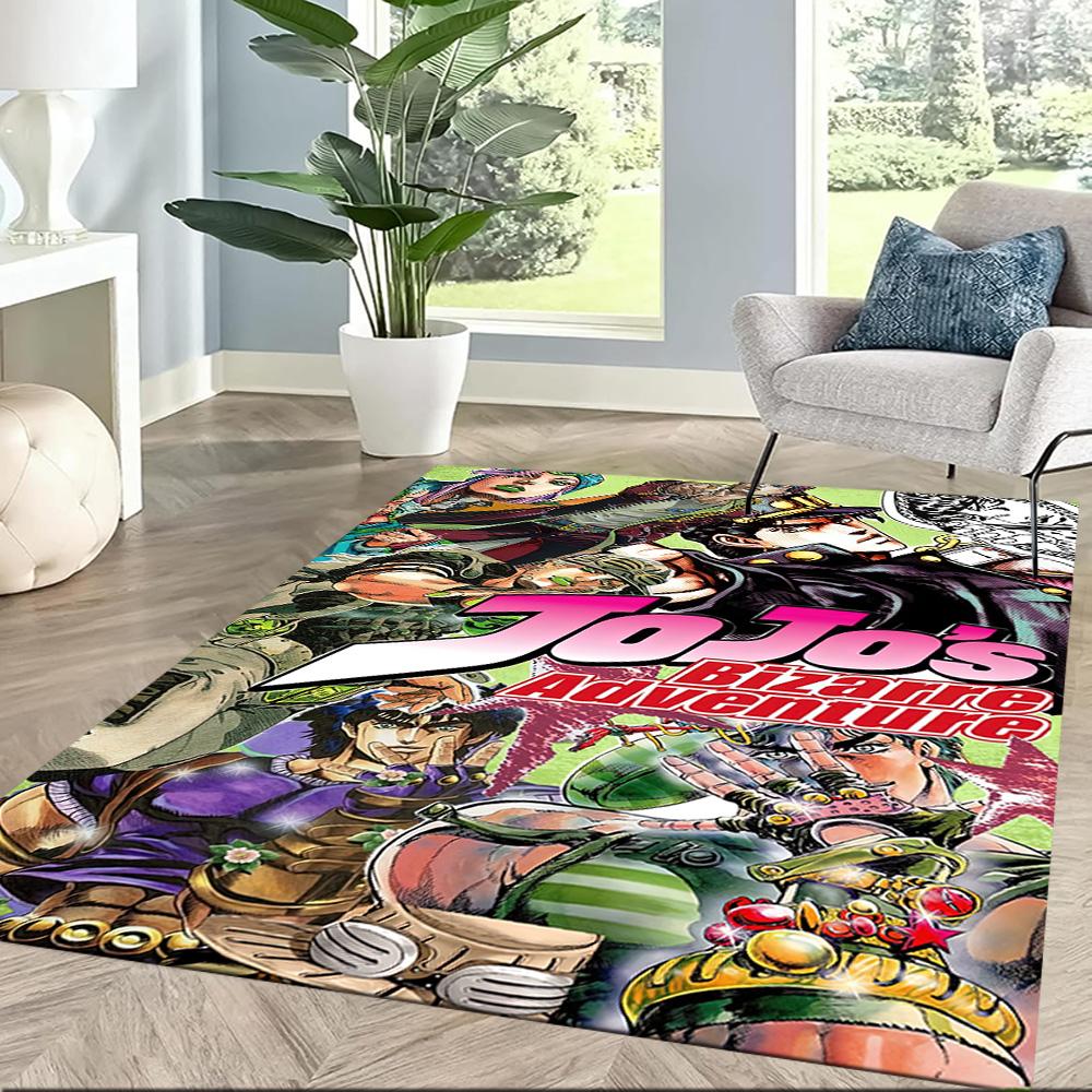 Jojo S Bizarre Adventure 5 Square rugs are a great choice for living rooms, bedrooms, home décor, and as gifts