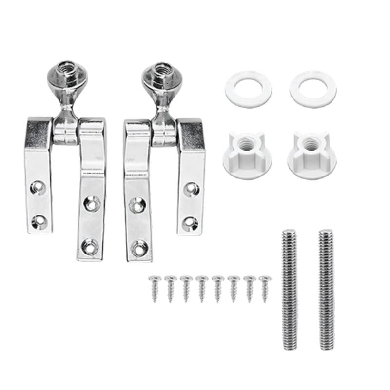 Toilet Seat Hinge Replacement Kit with Bolts & Screws Toilet Seat Joint Bolts for Secure Mounting On Most Wooden Seats 1