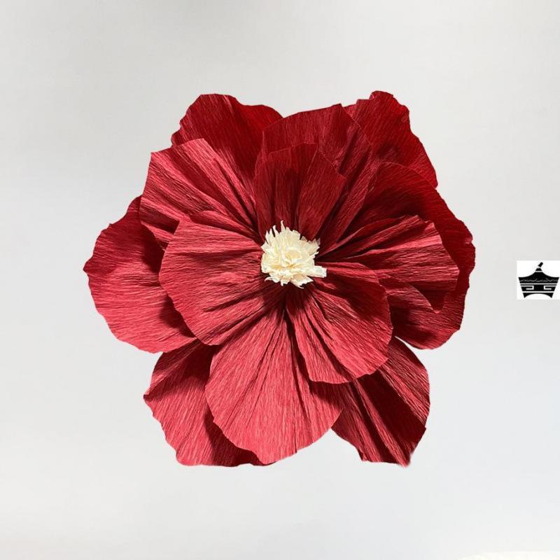 3D Crepe Paper Flower Wedding Decoration Set for Bedroom Wall