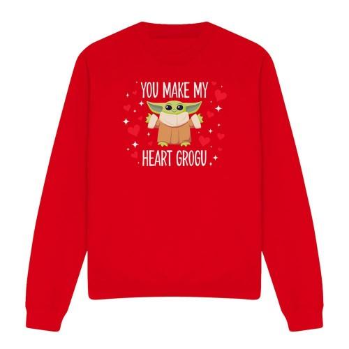 Star Wars Unisex Adult You Make My Heart Grogu Sweatshirt