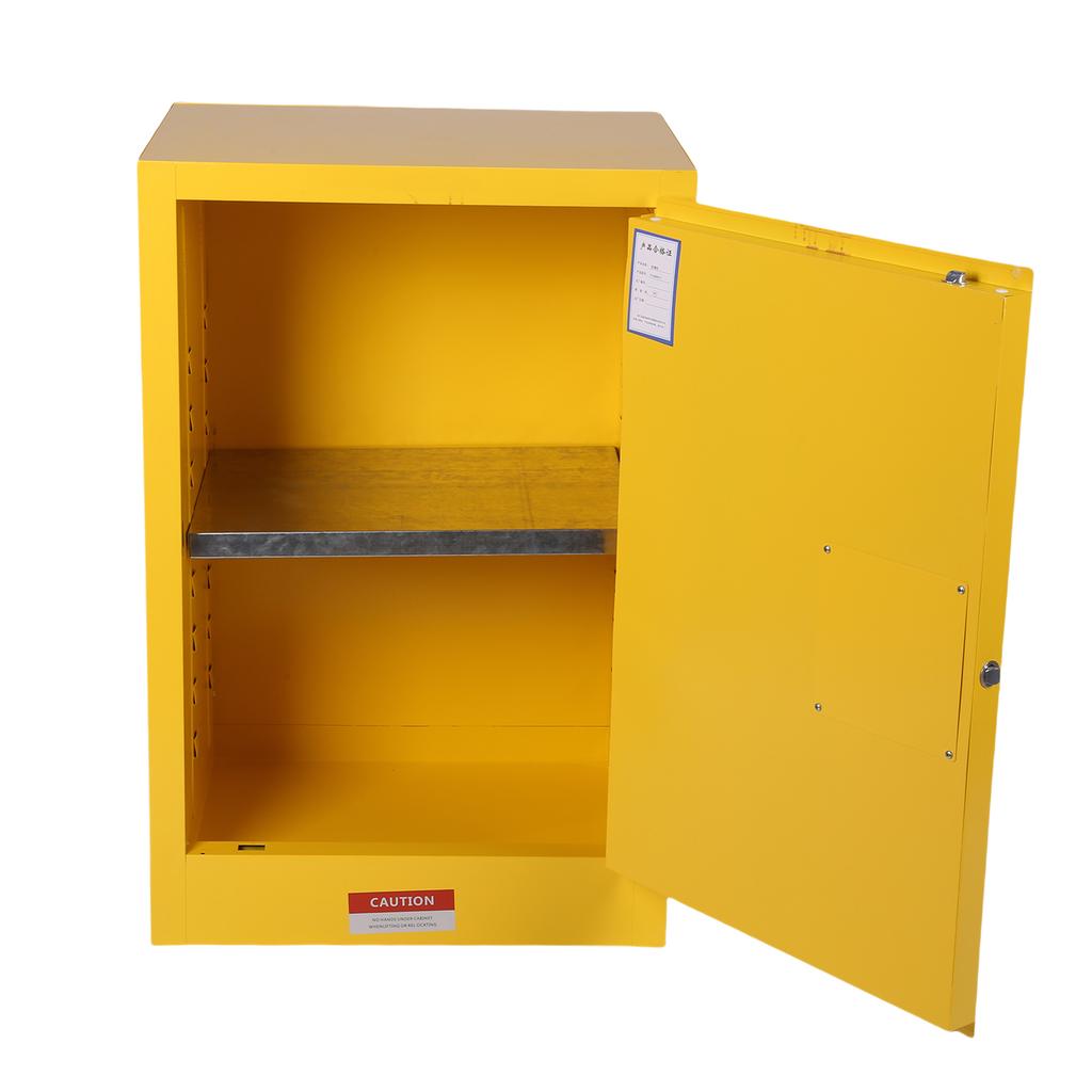 12 Gallon Explosion Proof Storage Cabinet 22.8x18.1x35in Thickened Galvanized Cold-Rolled Steel Triple-Point Lock for Industrial