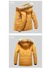 Men's Mid-Length Cotton Jacket with Fur Collar - Warm, Hooded, Windproof, Fashionable Outerwear