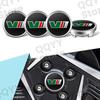 HSW2  4Pcs V VRS Logo Car Tire Wheel Center Hub Caps Decor Stickers For Skoda Octavia 1 2 3 Kamiq Superb Rapid Kodiaq Karoq Fabia