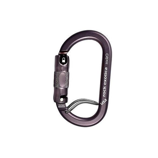 Carabiner - ROCK EXOTICA - RockO - Auto Block - C3WEA - White - Climbing
