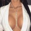 Sexy Rhinestone Body Chain Harness Chest Waist Belly Chain Jewelry for Women Party Club Daily Outfit Decor Body Jewelry