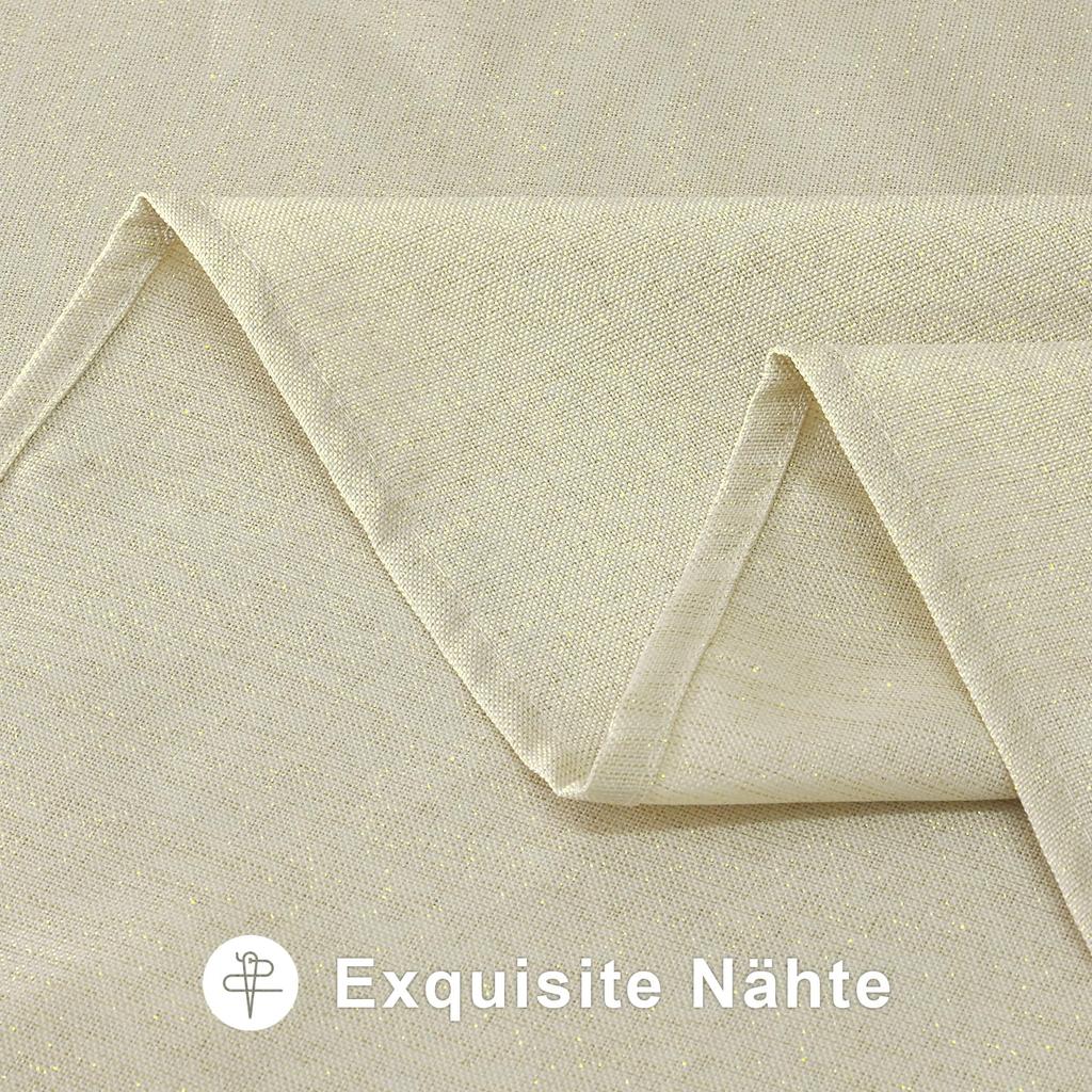 HAPIHAPPY Domestic Rectangle And Round Table Cloth Glitter Linen Tablecloth Washable Solid Color Tablecloth For Hotel Banquet