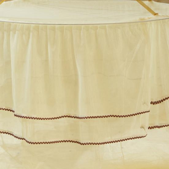 Mosquito Net Round Top Stimulation Butterfly Pin Polyester Fiber Decorative Bed Canopy