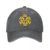 Skull One-Piece Anime Summer Autumn Cap Hats Dad Baseball Cap Vintage Hat Denim Outdoor Casquette