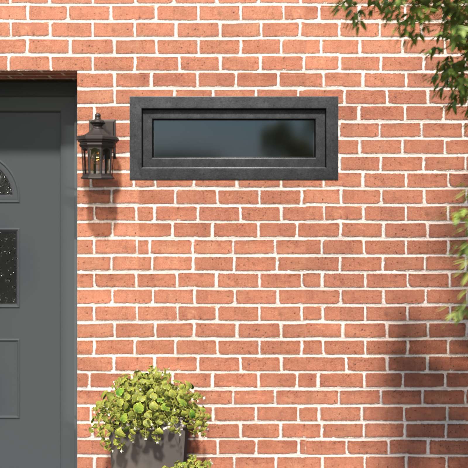 Kellerfenster RISOR 100 x 40 cm PVC und Glas Anthrazit