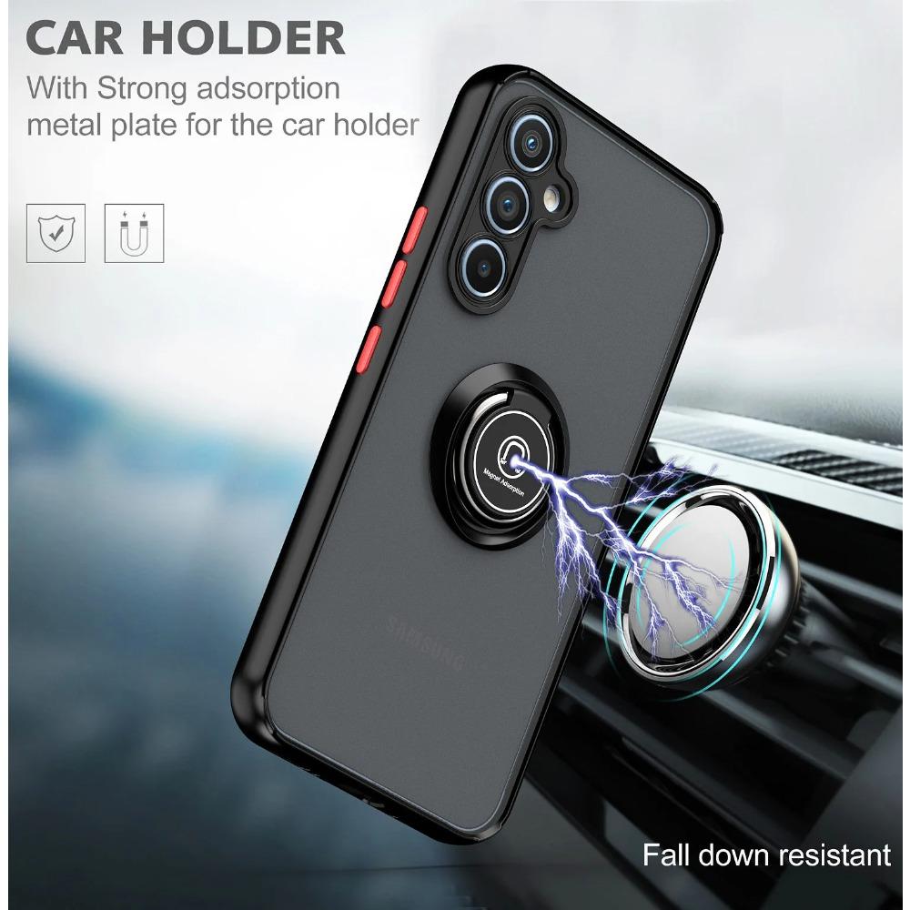 Shockproof Armor Matte Case for Samsung Galaxy A55 A54 A35 A15 A34 A25 A14 A53 A33 A52S S23 S22 S24 Ultra Plus Ring Magnet Cover