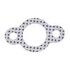 Carbon-Composite Cylinder Head Gasket Kit, Formed Center and Side Openings, Part 24 041 49-S for Engine Sealing Component Replacement