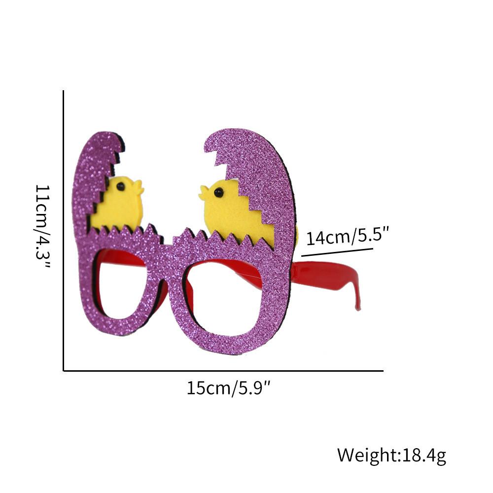 Vibrant Plastic Easter Glasses With Bunny Ears And Colorful Egg Decorations