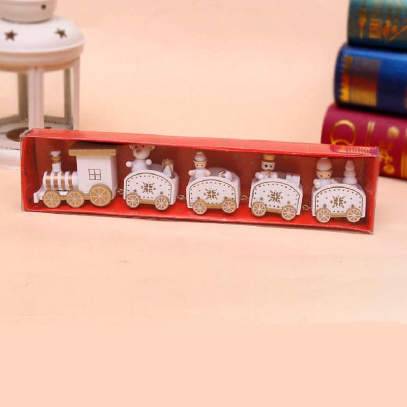 Christmas Decorations Cartoon Children's Christmas Gifts Train Wooden Window Desktop Home Car Decoration