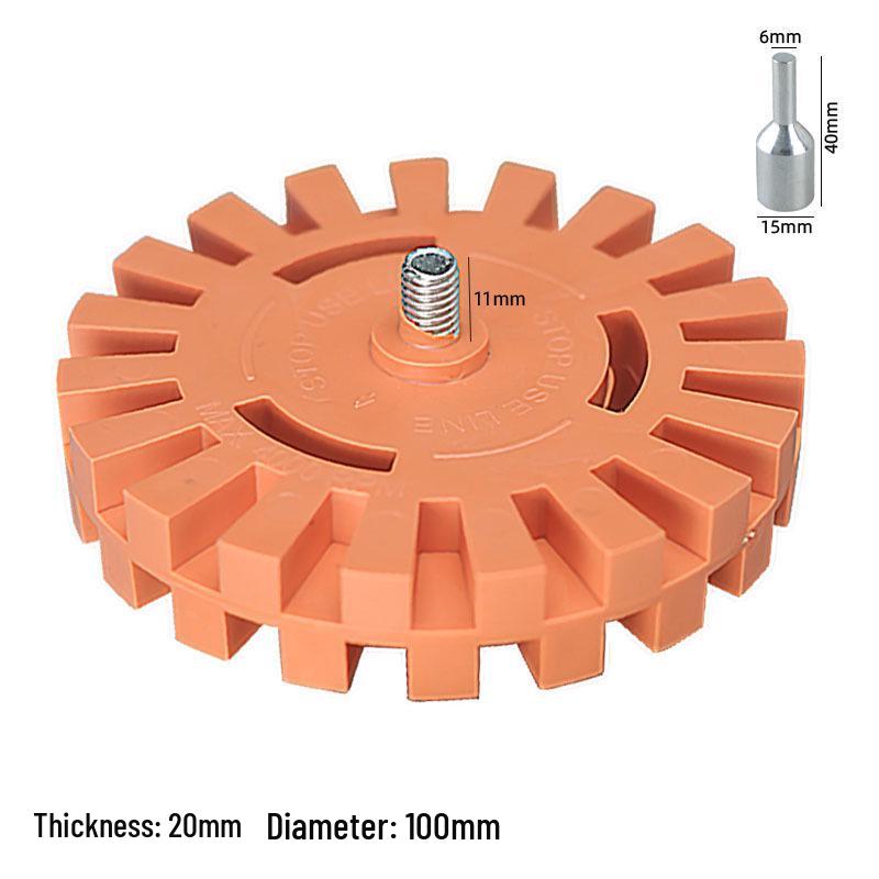 Yunbei 4-Inch Pneumatic Adhesive Removal Eraser Wheel with Grinding Head
