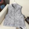 Winter Embroidered Shawl Vest - Thickened Chinese Style Sleeveless Top for Women