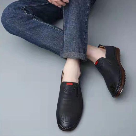 Scarpe Casual in Pelle Versatili da Uomo Primavera/Estate – Scarpe Eleganti Slip-On in Pelle Morbida con Suola Morbida