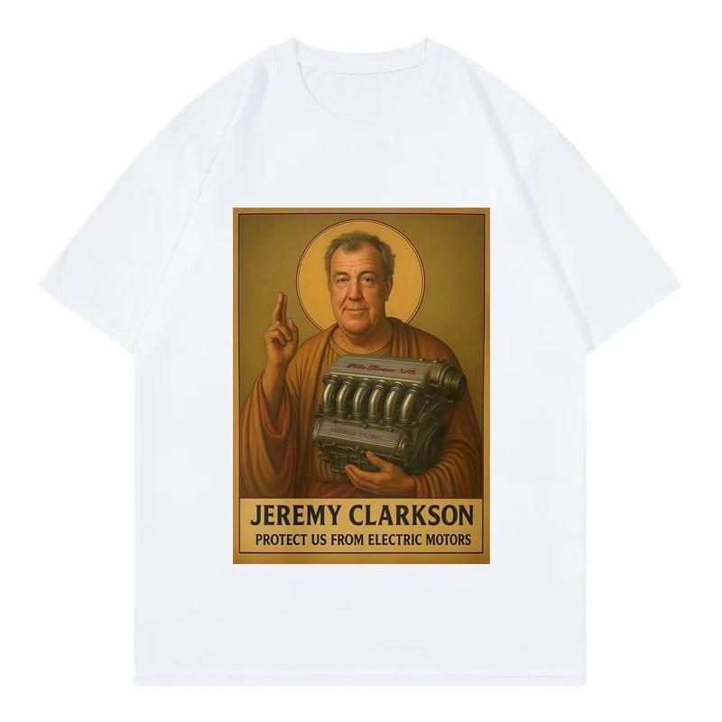 Summer Jeremy Clarkson Protect Us From Electric Motors T-shirt Top Gear Funny Meme Graphic T Shirt Unisex Casual Fashion T-shirt