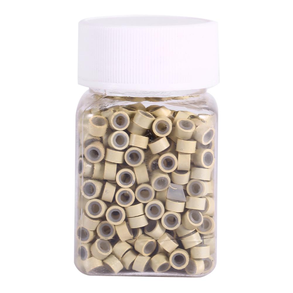 Hair Extension Beads 200/500/1000/2000PCS 3X5mm Silicone Lined Hair Extension Link Rings Beads Loops Tools 12 Types