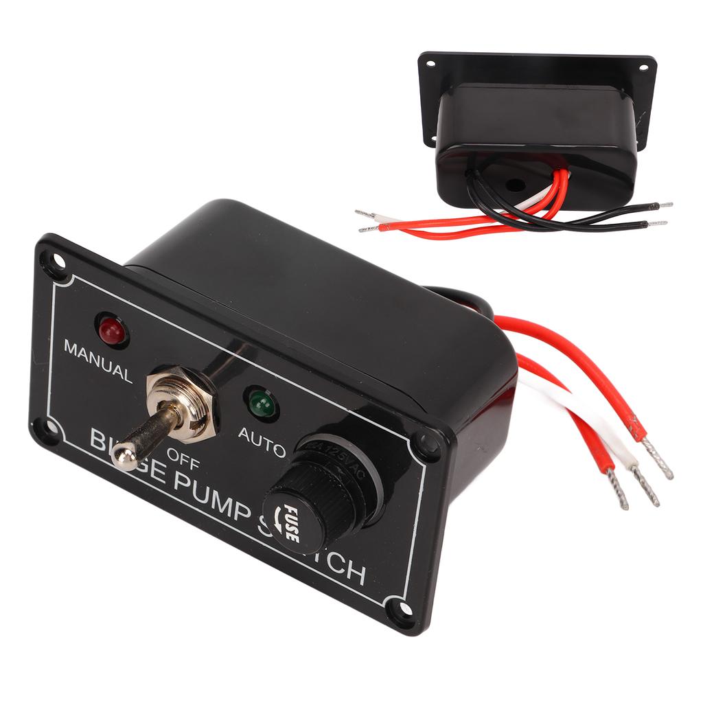 3 Way Bilge Pump Switch Rocker Toggle Switch Panel Marine Manual Off Auto Switch Panel