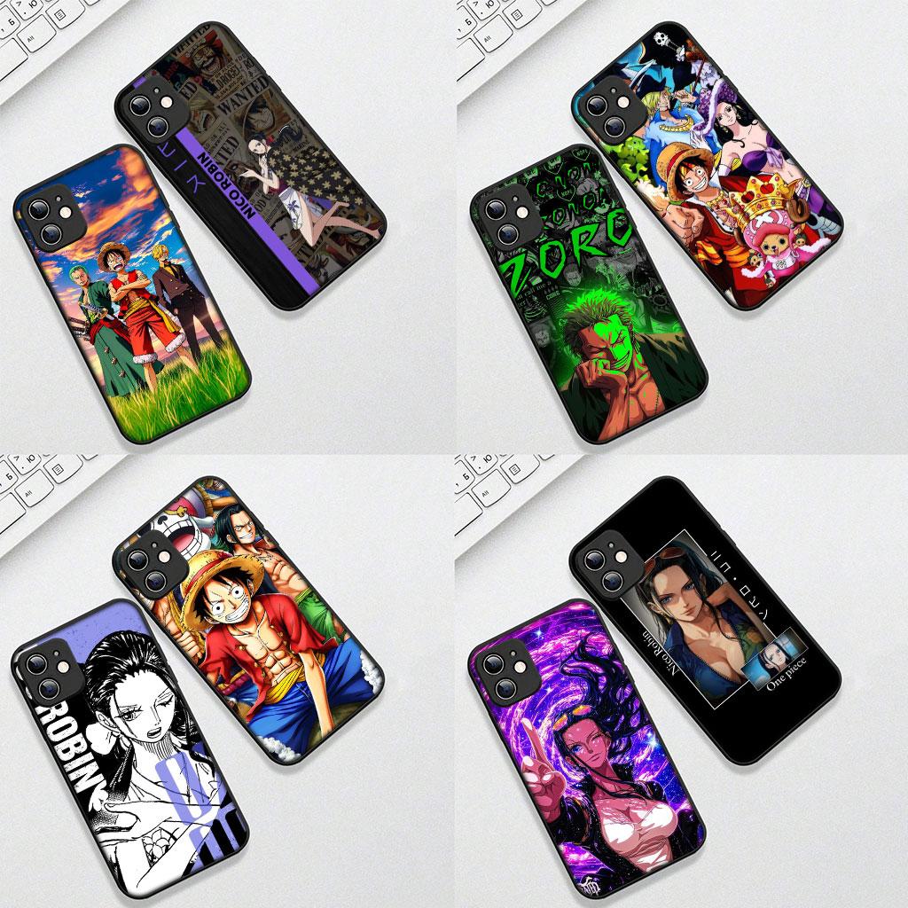 Cover for Apple iPhone 17 16 Plus 13 12 Pro Max Mini X XR ProMax 16E 15+ 16Plus Air Phone Case Zoro One Pieces Luffy Nico Robin