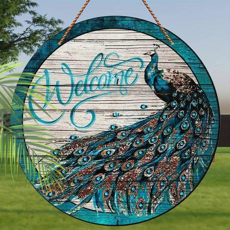 

2D плоские подвесные декоративные таблички, украшение для интерьерной стены или двери, украшение с узором павлина Дивали, интересные подарки для семьи и друзей 20