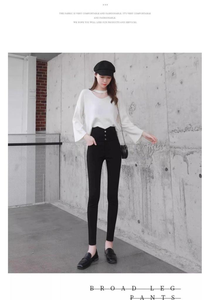 Women's High-Waisted Elastic Skinny Leggings - Plus Size Slimming Pants for Spring and Autumn