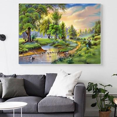 Diamant-Stickerei, Landschaft, Kunsthandwerk, Nähen, Kristall, 5D-Diamant-Gemälde, voller Bohrer, Kunstharz, szenisch, handgefertigt