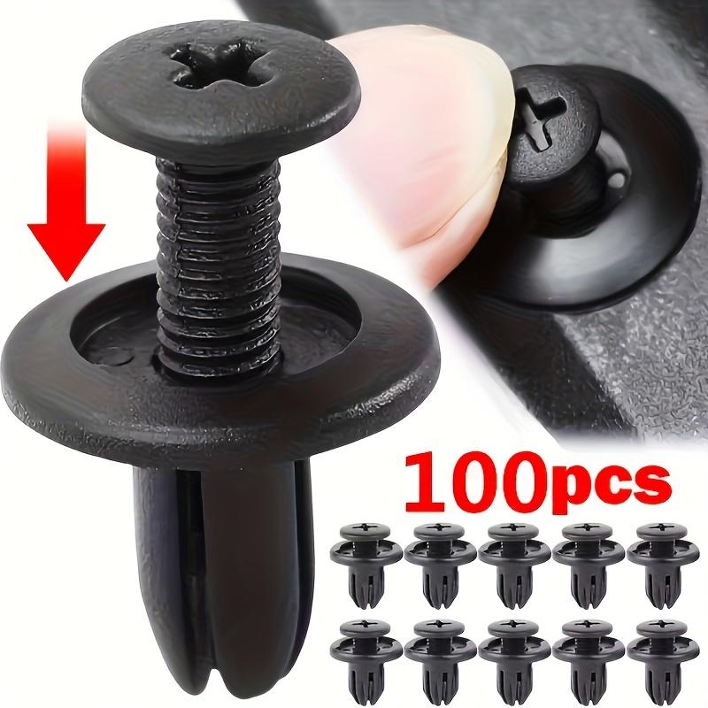 100pcs Automotive Fastener Clip Kit Mudguard Rivet Clips Car Body Push Pin Retainer Rivets Bumper Door Trim Panel Fixing Tools