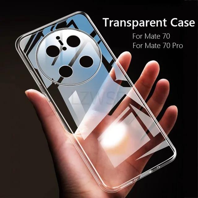 For Huawei Mate 70 Simple Slim Soft TPU Clear Transparent Phone Case For Huawei Mate 70 Pro Mate70 Pro Cover Fundas Capa For Huawei Mate 70 прозрачный