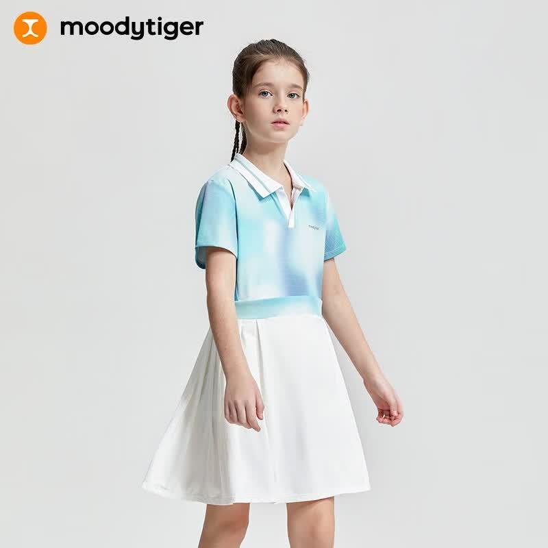 moodytiger Girls' Summer Sun Protection Tennis Polo Dress