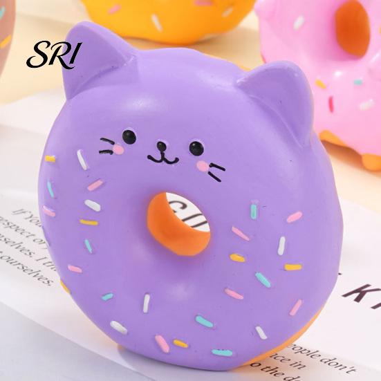 Interactive Dog Toy Donut Animal Latex Squeaky Chew Puppy Teething for Aggressive Chewers Fetch Play