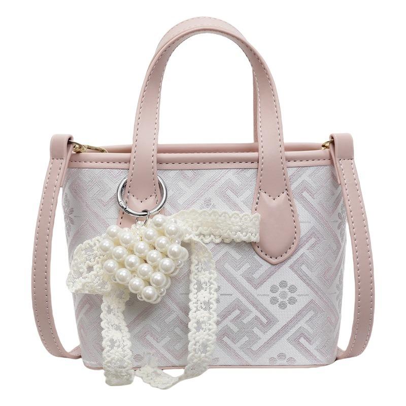 The New Wanji Pattern Bucket Bag Has a High Sense of Light Luxury and Versatile Shoulder Messenger Bag for Women