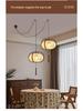 Song Dynasty Zen-Inspired Mid-Century Lantern Chandelier for Living Room, Restaurant, or Bedroom