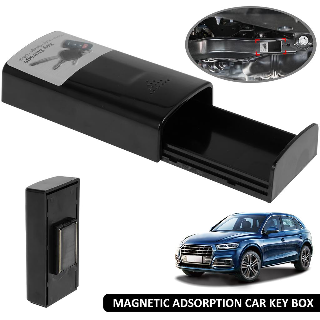 Creative Magnetic Black Key Safe Box Car Key Box Hidden Storage Outdoor Anti-Rust Key Box Car Truck Caravan Secret Box Homes Key