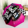 1pc Musical Symbols and Musical Instruments Umbrella Portable Folding Umbrella Iron Frame Hole Bone Structure Outdoor Home Umbrella