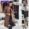 Jaquetas e casacos femininos vintage casual cor sólida estampa outono inverno manga comprida gola polo