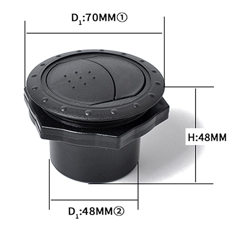 4pcs Car Round A/C Air Outlet Vent Universal 60mm 2.35 Inch Dashboard A/C Deflector Outlet Vents for RV Bus Boat Car Supplies