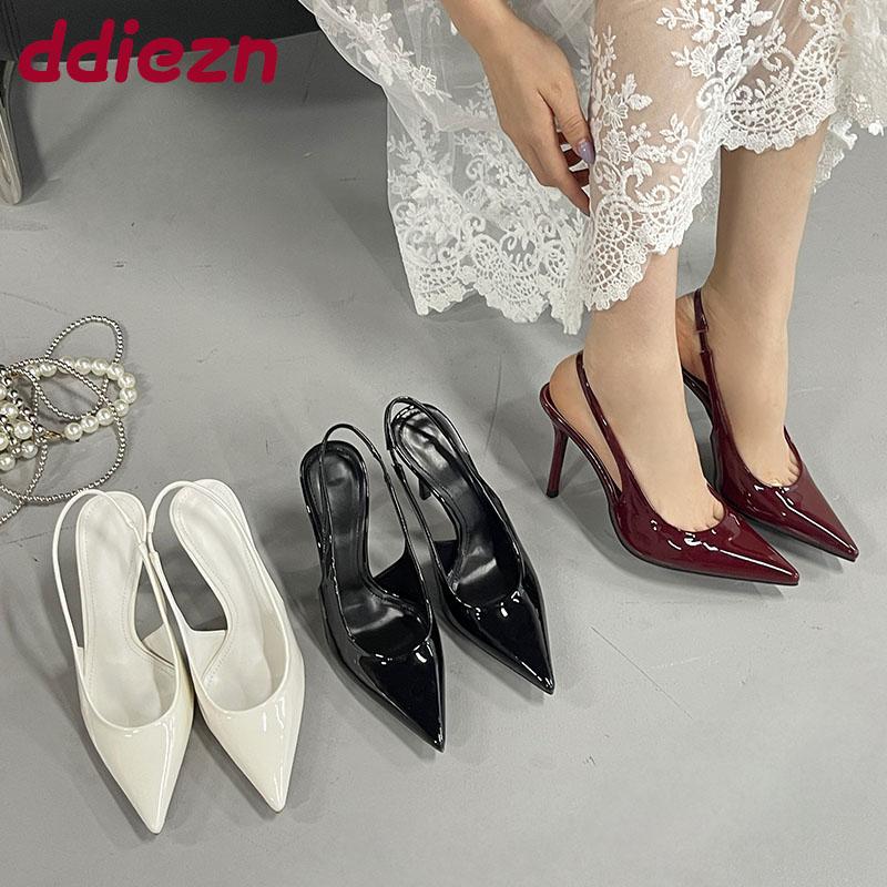 Fashion Fashion Pointed Toe Women Super High Heels Sandals Shoes Female Slip On Footwear Ladies Heeled Sandals Shoes Pumps Big Size 43