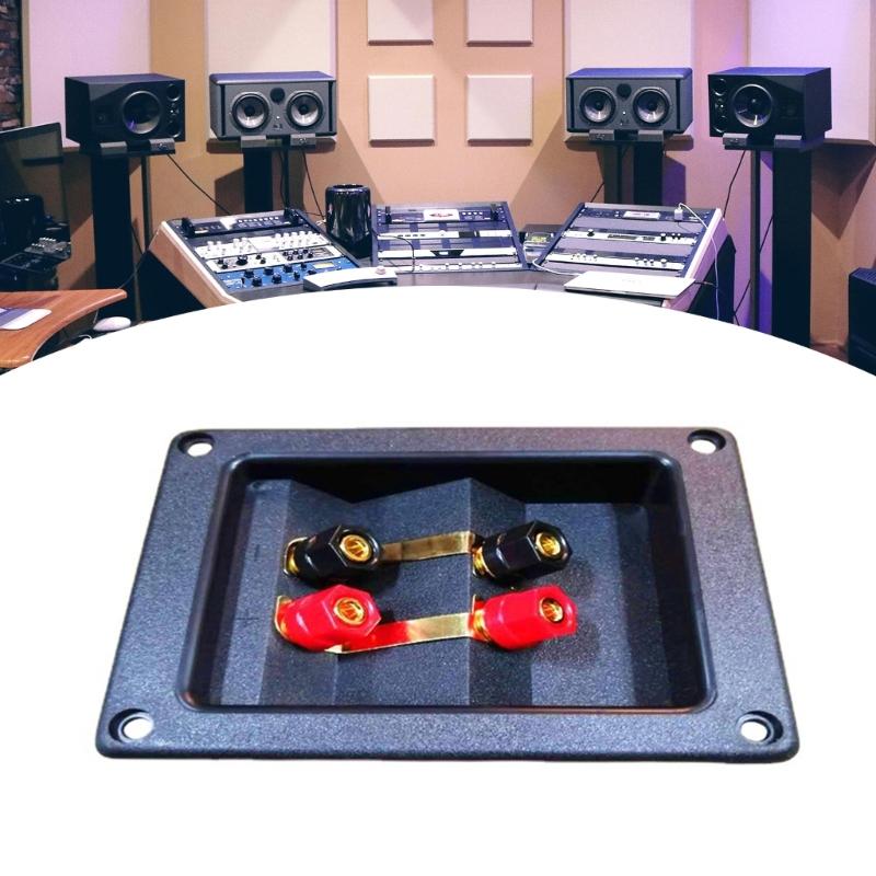 Speaker Junction Box Plastic Electronics Project Container Case Four-position Binding Post Speaker Panel Banana Socket