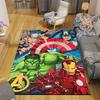 1 Stück Marvel Avengers Superhelden Teppich, Rutschfeste Fußmatte, Cartoon-Charakter-Design, Weicher Samt, Raumdekoration, Waschbar