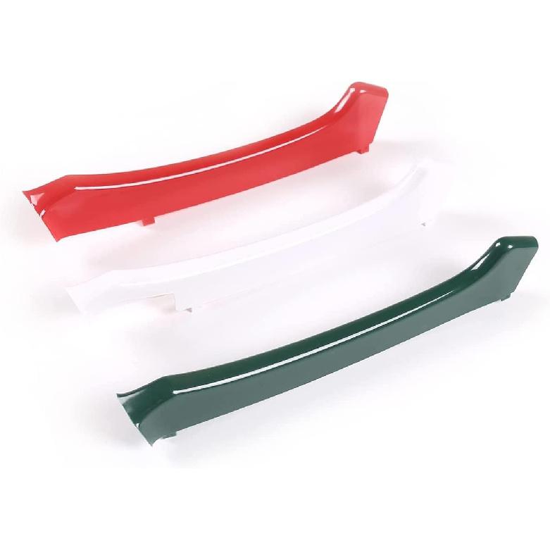 LLKUANG Three-Colored Stripe Grille Insert Trims Compatible with Maserati Ghibli 2014 2015 2016 2017 3PCS