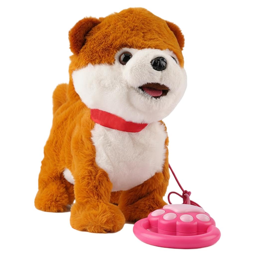 Walking Dog Repeats What You Say Realistic Licking Tongue Interactive Musical Puppy Robot Stuffed Animal Dog for Kids Toddlers