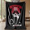 Soft Flannel Blanket Lightweight Cozy Bedroom Living Room CoverScream Ghostface