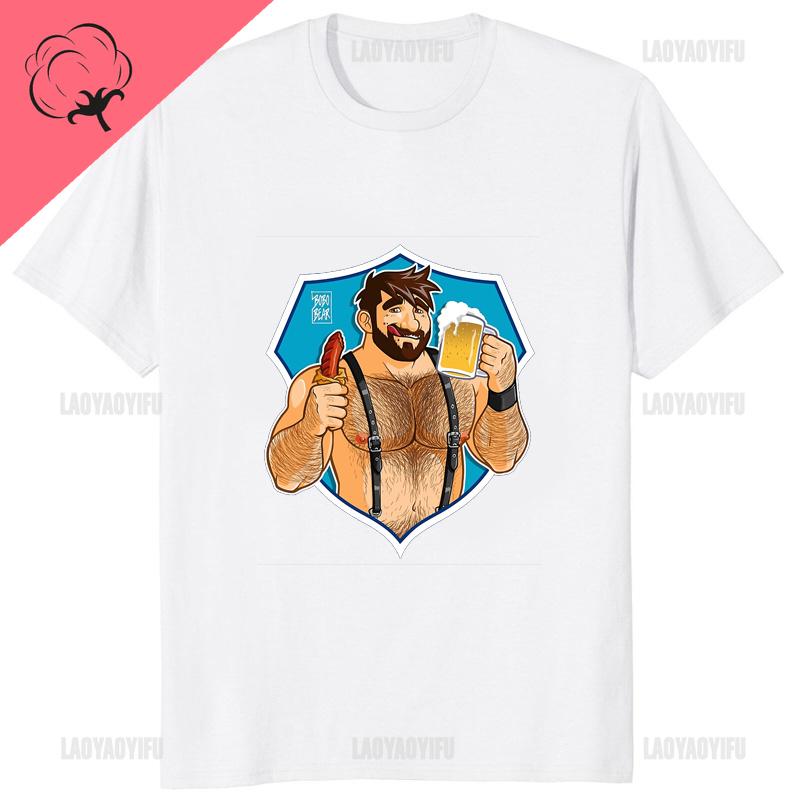 New Arrival Adam Likes Funny Cotton T-Shirt Bobobear Printed Gay T Shirt Humor BEAR Graphic Fashion Comfort Breathe Man Tshirt