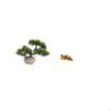 Greenery Bonsai Collection with Decorative Resin Joseph Statue Faux Plant Centerpiece for Tabletop