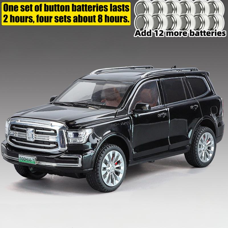 1:24 Great Wall Tank 500 Mittlere Größe Luxus Geländewagen SUV Legierung Druckguss Modellauto Modell Ton und Licht Sammlerstücke Geburtstagsgeschenke