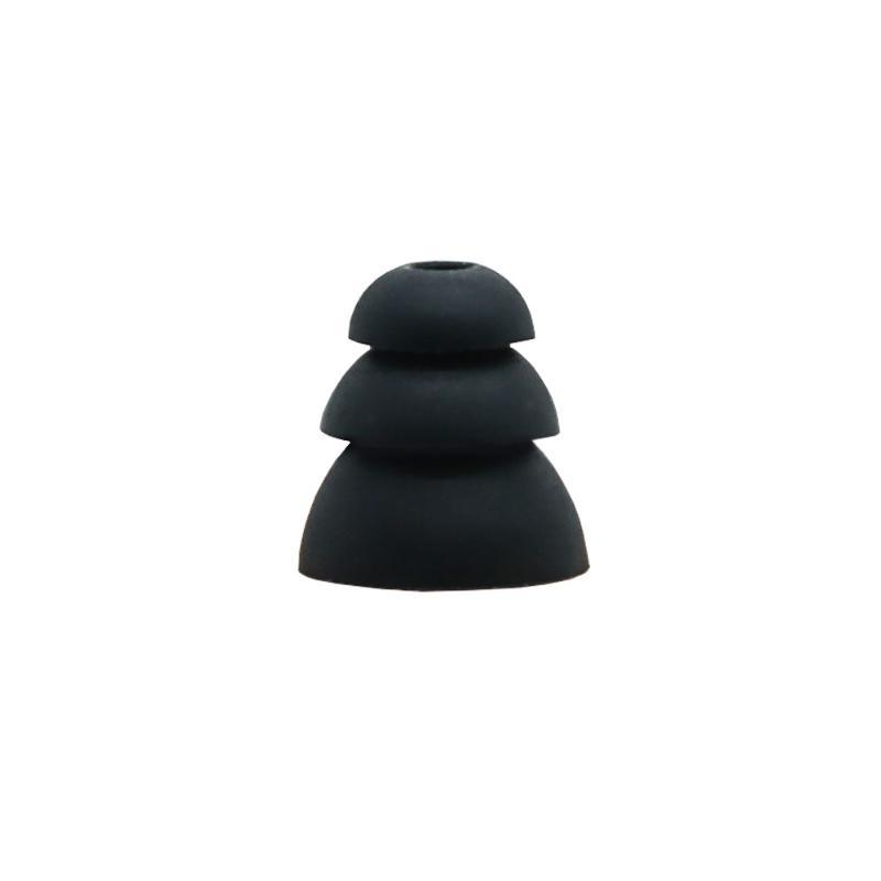 6Pcs Soft Silicone 3-Layer Earbud Tips Replacement In-Ear Earphone Covers Noise Isolating for Study Work Use