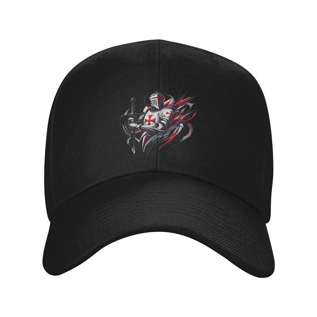 Knight Templar Baseball Cap Trendy Cartoon Snapback Hat For Unisex Adjustable Casual Headwear