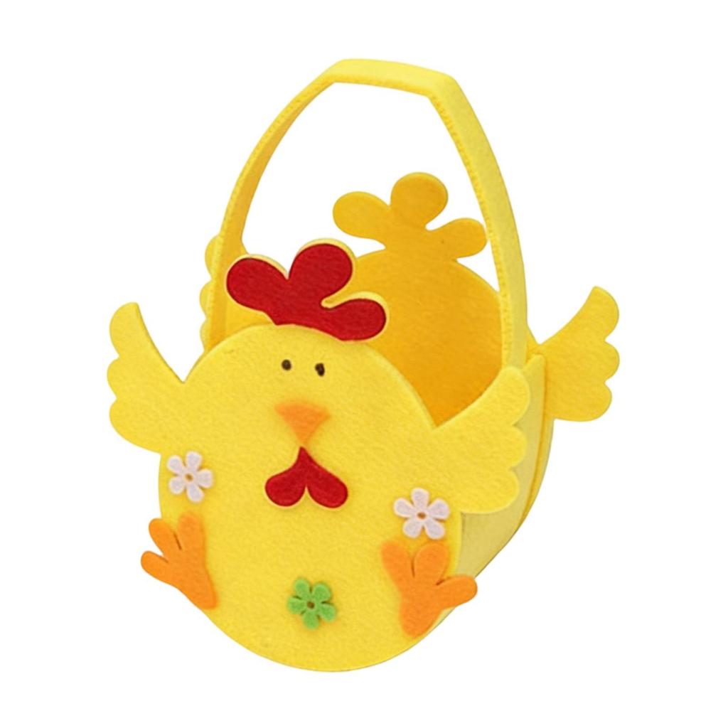 Empty Easter Basket Festival Portable Boys Girls Holiday Reusable Gift Basket Egg Bucket